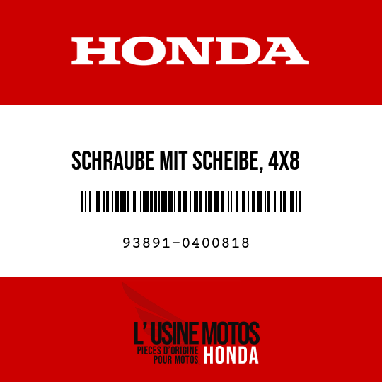 image de 93891-0400818 SCHRAUBE MIT SCHEIBE, 4X8