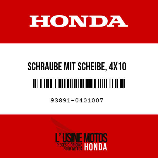 image de 93891-0401007 SCHRAUBE MIT SCHEIBE, 4X10