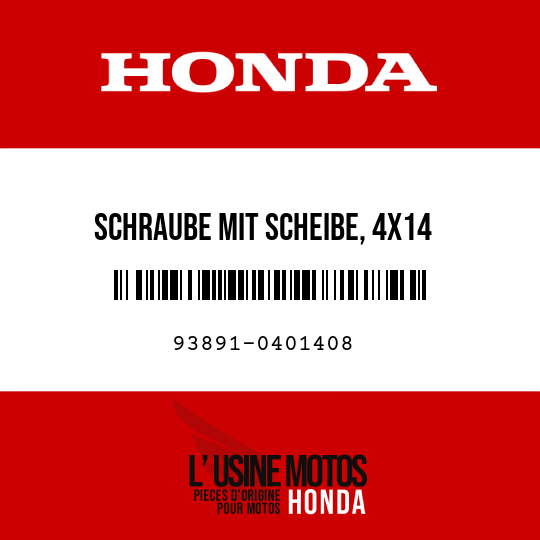 image de 93891-0401408 SCHRAUBE MIT SCHEIBE, 4X14