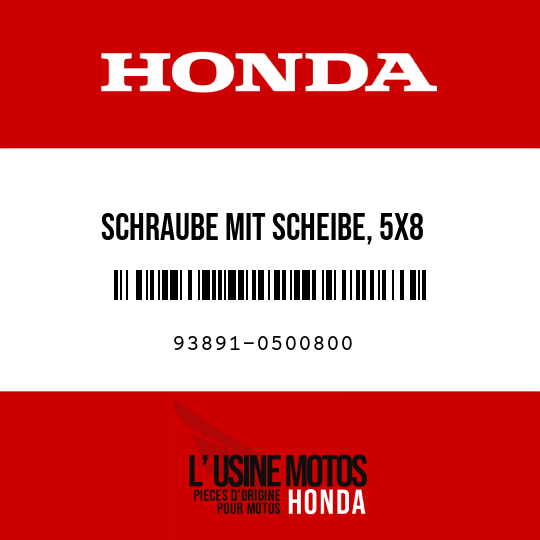 image de 93891-0500800 SCHRAUBE MIT SCHEIBE, 5X8