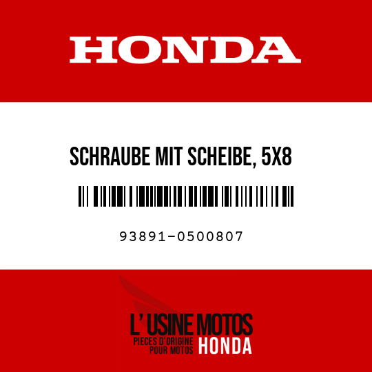image de 93891-0500807 SCHRAUBE MIT SCHEIBE, 5X8