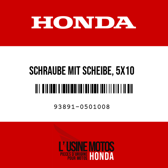 image de 93891-0501008 SCHRAUBE MIT SCHEIBE, 5X10