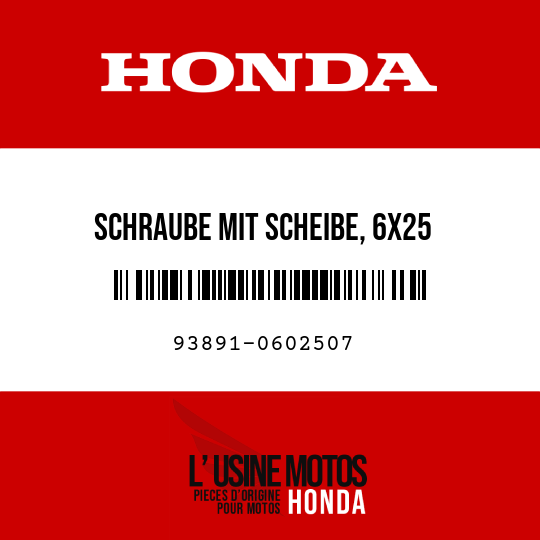 image de 93891-0602507 SCHRAUBE MIT SCHEIBE, 6X25