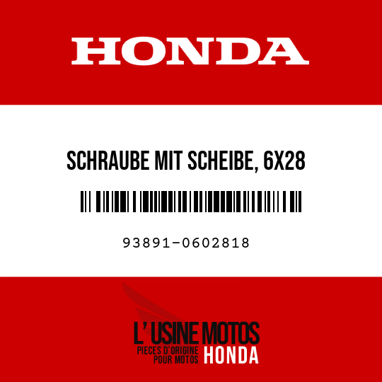 image de 93891-0602818 SCHRAUBE MIT SCHEIBE, 6X28