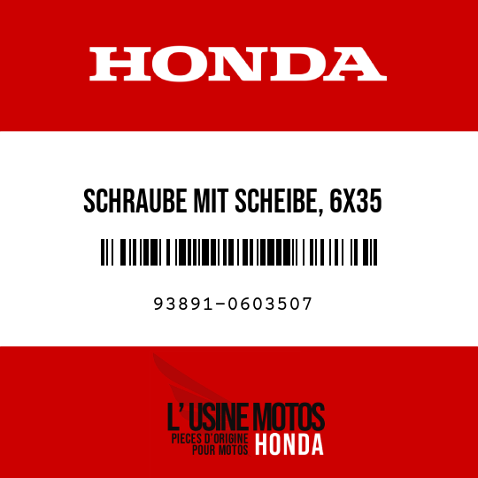 image de 93891-0603507 SCHRAUBE MIT SCHEIBE, 6X35