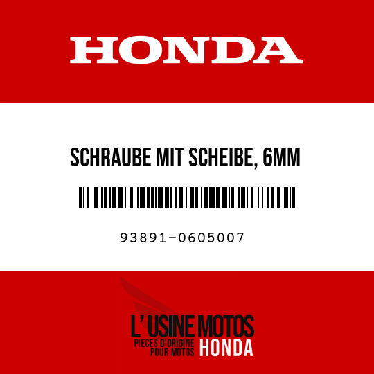 image de 93891-0605007 SCHRAUBE MIT SCHEIBE, 6MM