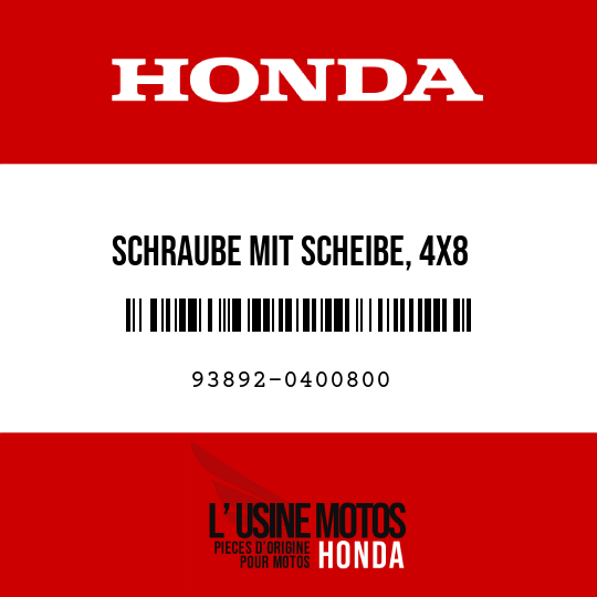 image de 93892-0400800 SCHRAUBE MIT SCHEIBE, 4X8