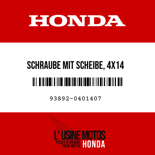 image de 93892-0401407 SCHRAUBE MIT SCHEIBE, 4X14