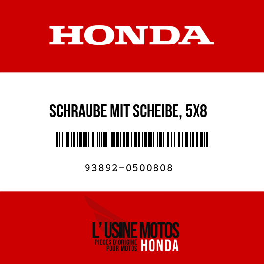 image de 93892-0500808 SCHRAUBE MIT SCHEIBE, 5X8