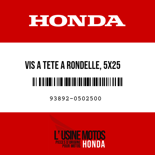 image de 93892-0502500 VIS A TETE A RONDELLE, 5X25