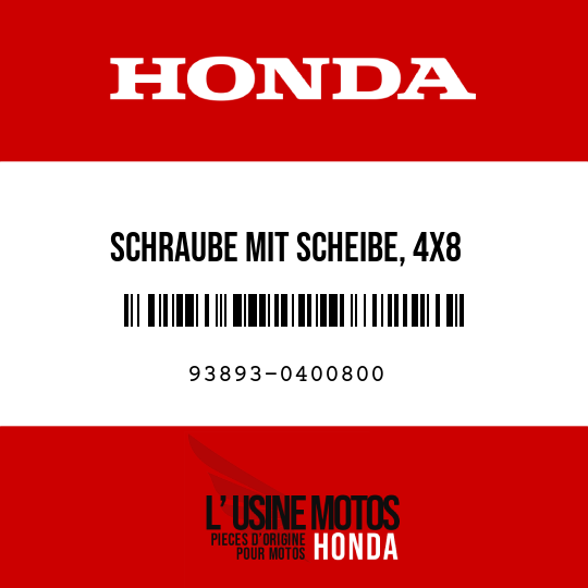image de 93893-0400800 SCHRAUBE MIT SCHEIBE, 4X8