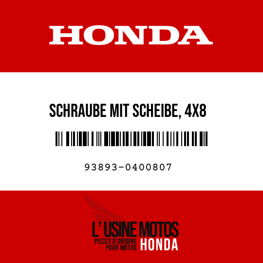 image de 93893-0400807 SCHRAUBE MIT SCHEIBE, 4X8
