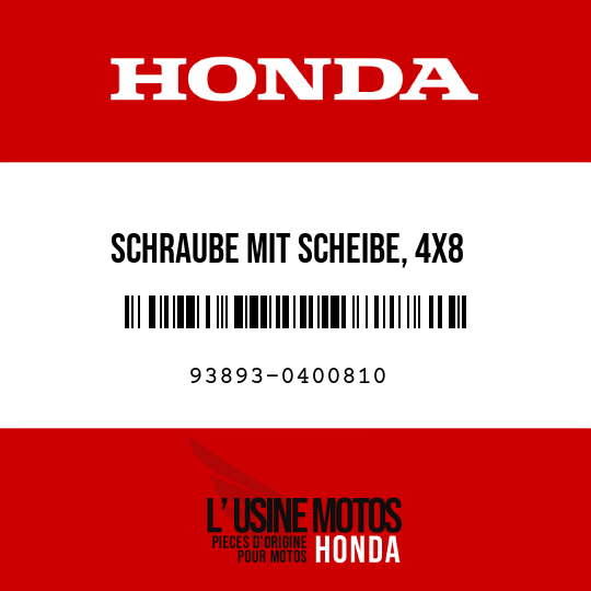 image de 93893-0400810 SCHRAUBE MIT SCHEIBE, 4X8