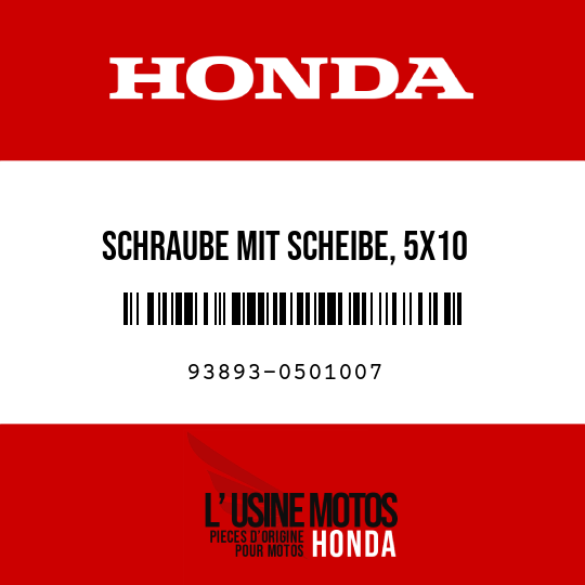 image de 93893-0501007 SCHRAUBE MIT SCHEIBE, 5X10