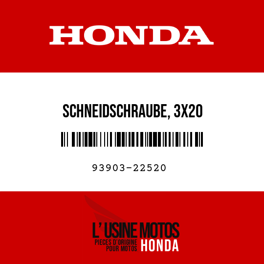 image de 93903-22520 SCHNEIDSCHRAUBE, 3X20