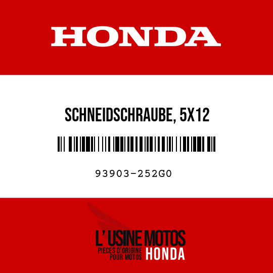 image de 93903-252G0 SCHNEIDSCHRAUBE, 5X12