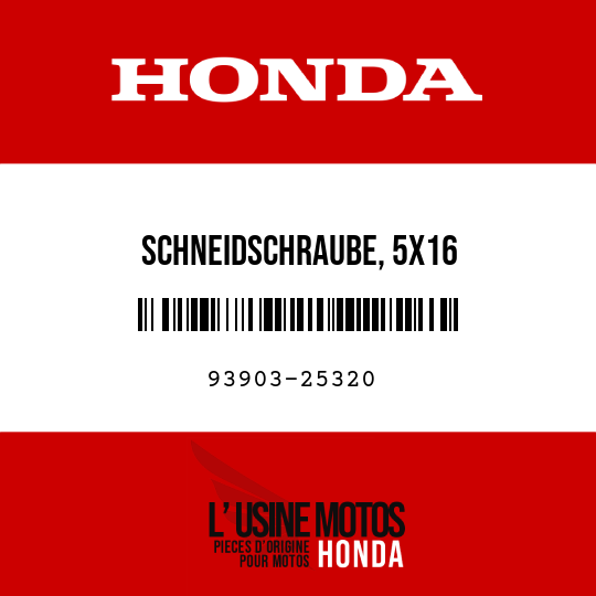 image de 93903-25320 SCHNEIDSCHRAUBE, 5X16