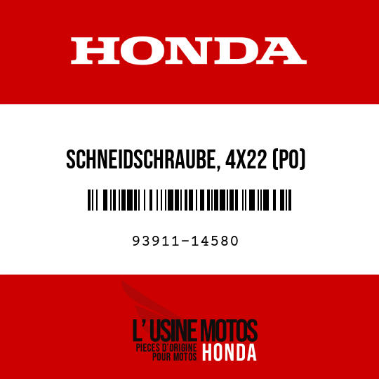 image de 93911-14580 SCHNEIDSCHRAUBE, 4X22 (PO)