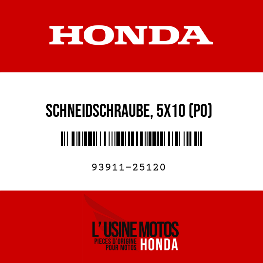 image de 93911-25120 SCHNEIDSCHRAUBE, 5X10 (PO)