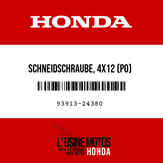 image de 93913-24380 SCHNEIDSCHRAUBE, 4X12 (PO)