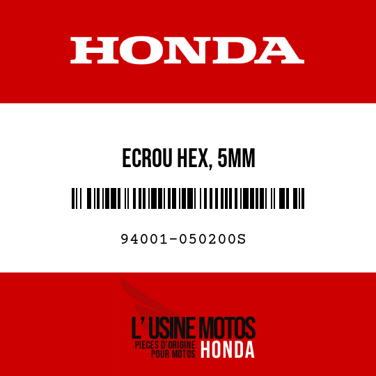 image de 94001-050200S ECROU HEX, 5MM