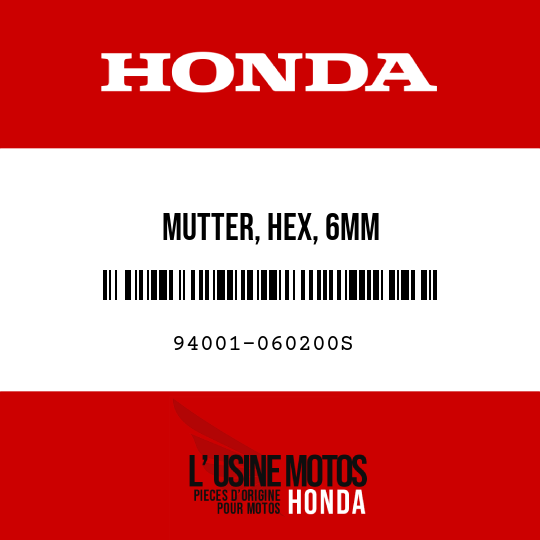 image de 94001-060200S MUTTER, HEX, 6MM