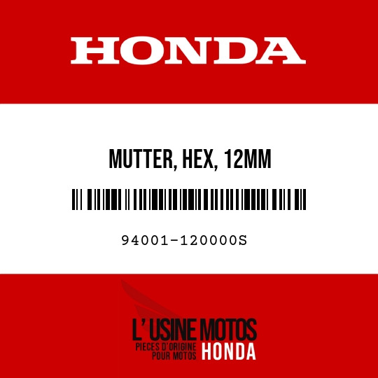 image de 94001-120000S MUTTER, HEX, 12MM