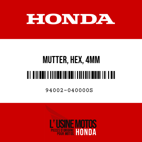 image de 94002-040000S MUTTER, HEX, 4MM