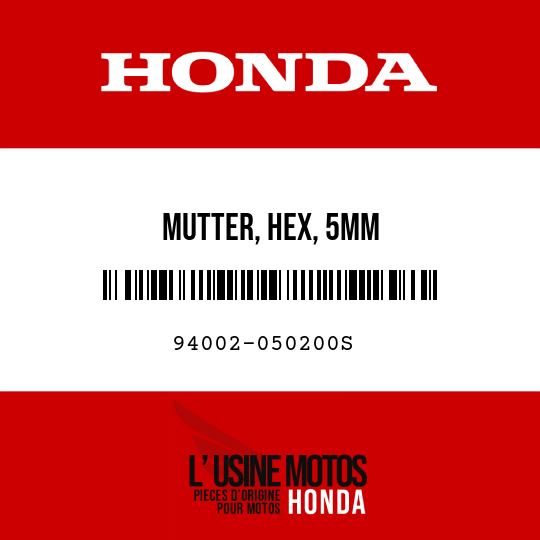 image de 94002-050200S MUTTER, HEX, 5MM
