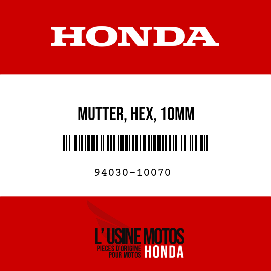 image de 94030-10070 MUTTER, HEX, 10MM