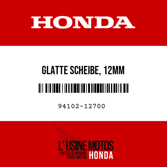 image de 94102-12700 GLATTE SCHEIBE, 12MM