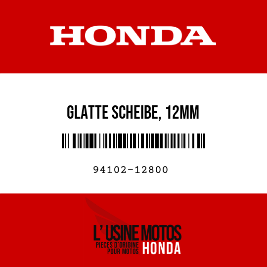 image de 94102-12800 GLATTE SCHEIBE, 12MM