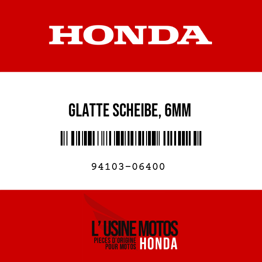 image de 94103-06400 GLATTE SCHEIBE, 6MM