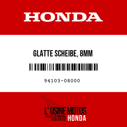 image de 94103-08000 GLATTE SCHEIBE, 8MM