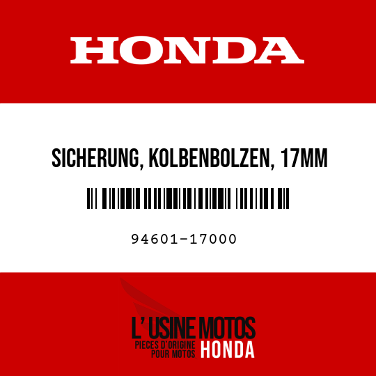 image de 94601-17000 SICHERUNG, KOLBENBOLZEN, 17MM