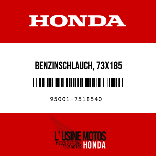 image de 95001-7518540 BENZINSCHLAUCH, 73X185 (95001-75001-60M)