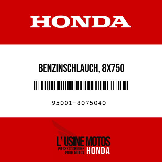 image de 95001-8075040 BENZINSCHLAUCH, 8X750 (95001-80001-60M)