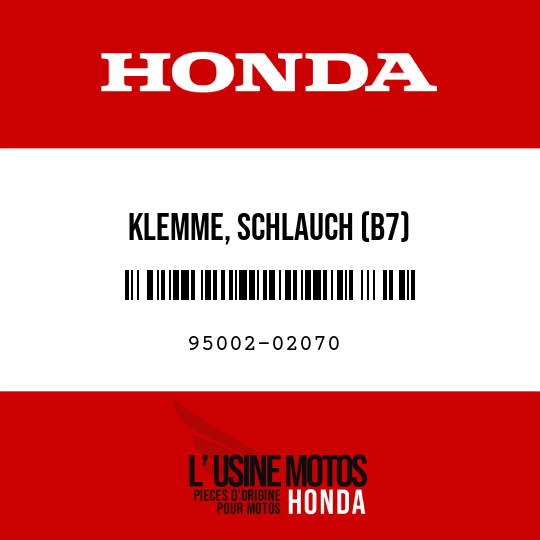 image de 95002-02070 KLEMME, SCHLAUCH (B7)
