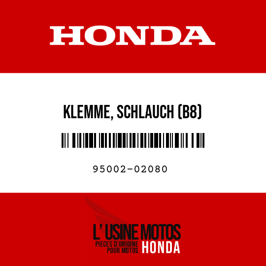 image de 95002-02080 KLEMME, SCHLAUCH (B8)