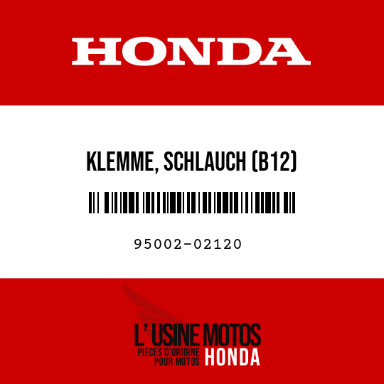 image de 95002-02120 KLEMME, SCHLAUCH (B12)