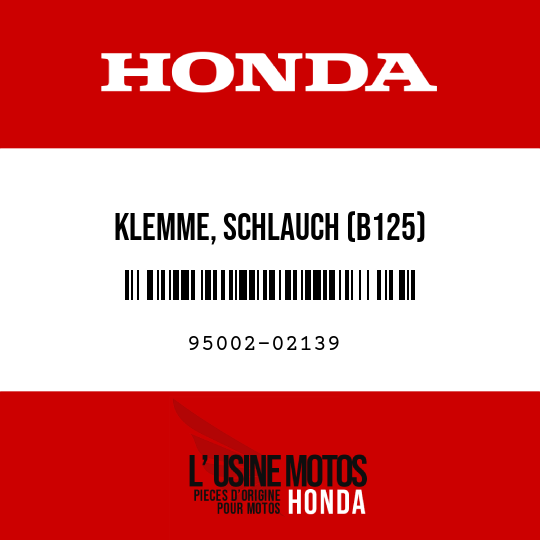 image de 95002-02139 KLEMME, SCHLAUCH (B125)