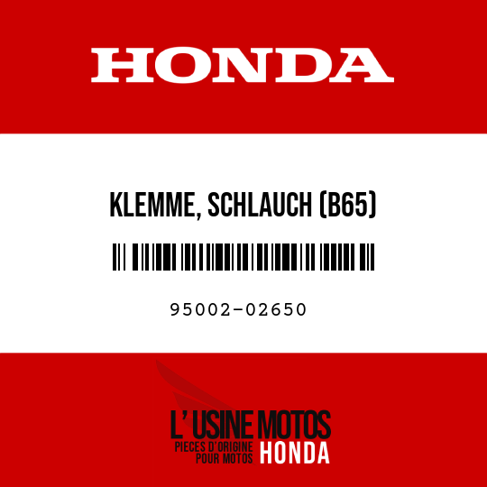 image de 95002-02650 KLEMME, SCHLAUCH (B65)