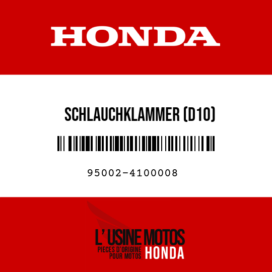 image de 95002-4100008 SCHLAUCHKLAMMER (D10)