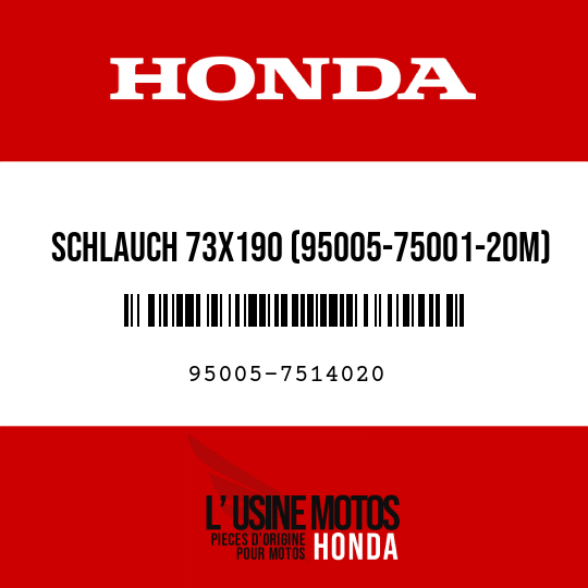 image de 95005-7514020 SCHLAUCH 73X190 (95005-75001-20M)