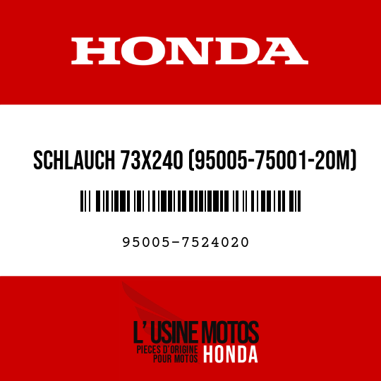 image de 95005-7524020 SCHLAUCH 73X240 (95005-75001-20M)