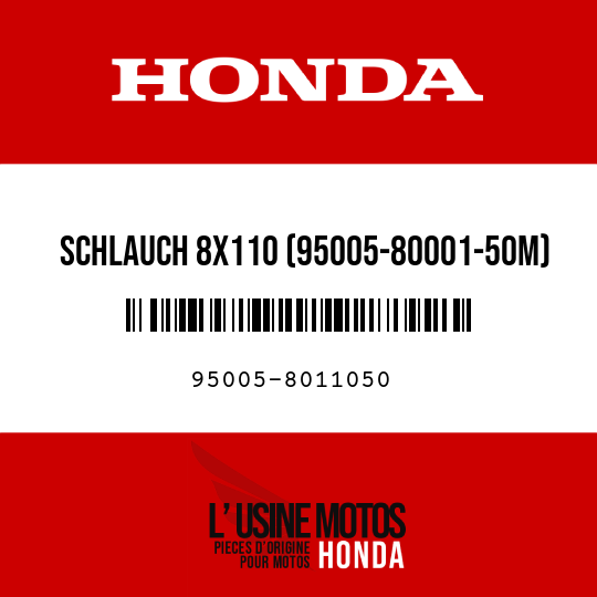 image de 95005-8011050 SCHLAUCH 8X110 (95005-80001-50M)