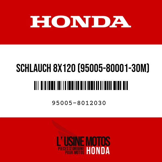 image de 95005-8012030 SCHLAUCH 8X120 (95005-80001-30M)