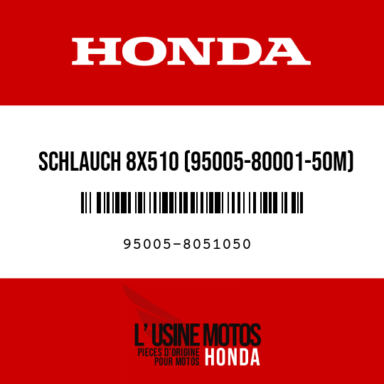 image de 95005-8051050 SCHLAUCH 8X510 (95005-80001-50M)