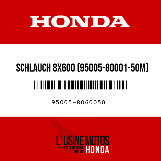 image de 95005-8060050 SCHLAUCH 8X600 (95005-80001-50M)