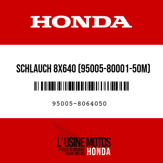 image de 95005-8064050 SCHLAUCH 8X640 (95005-80001-50M)